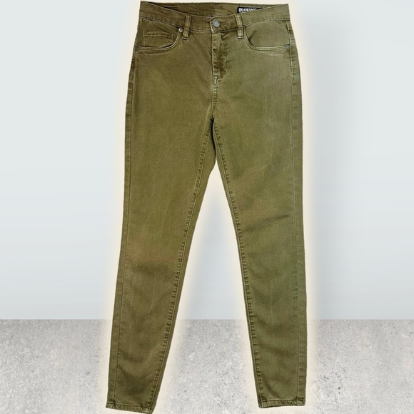 BlankNYC ‘The Great Jones’ Olive Green High-Rise Skinny Jeans Size 26 - Picture 2 of 16